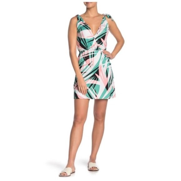 The Bikini Lab Sonic Boom PalmPrint Cover-Up Dress - Picture 1 of 5